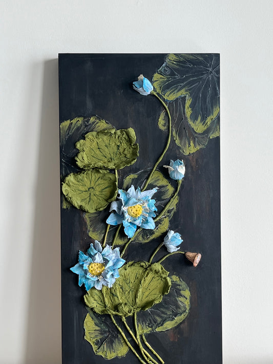 A one of kind Blue Lotus Painting for Sale !